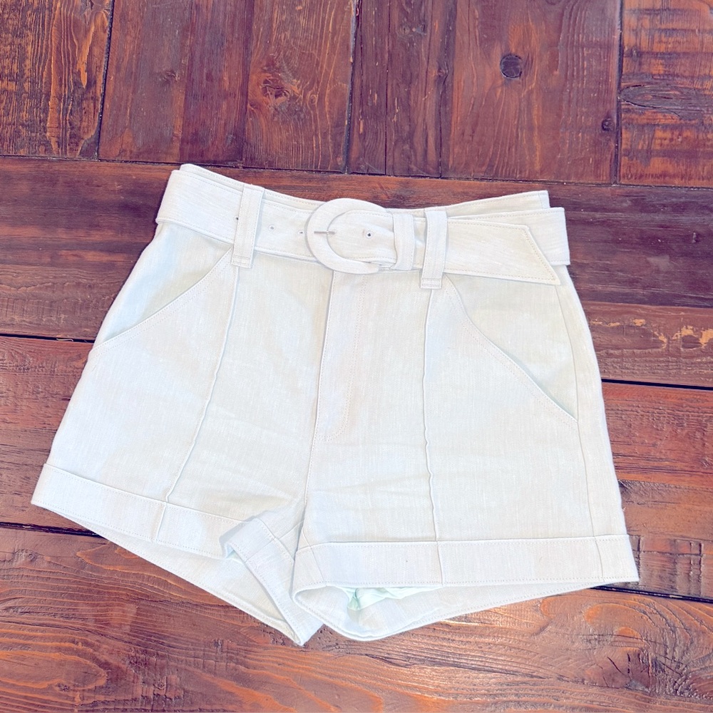 Cinq a Sept High Waist Aldi Shorts in Glacial Blue.  Size 4. EUC.